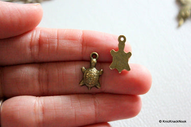 9 x Sea Animals Pendant Charms Collection Bronze Tone